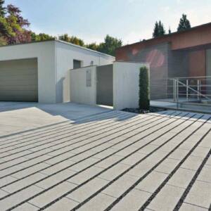 Betonstein Drain-Pflaster grau
