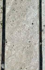 Naturstein Randstein Travertin gelbbeige