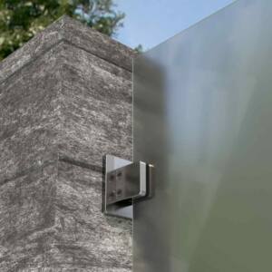 Edelstahl Sichtschutzhalter 4er Set