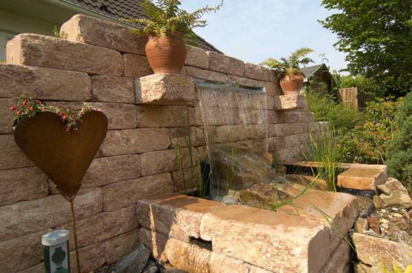 Betonstein Mauer Nebraska Kies