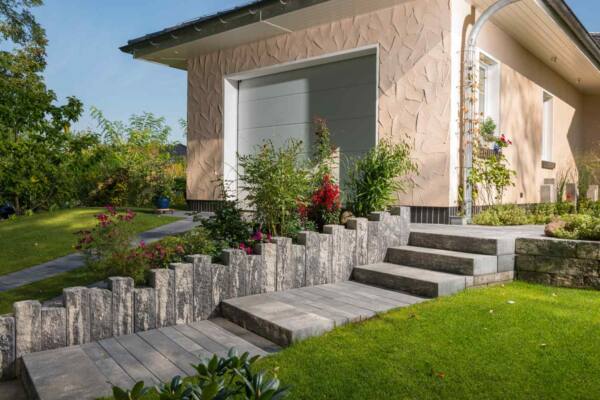 Beton Palisade nero bianco