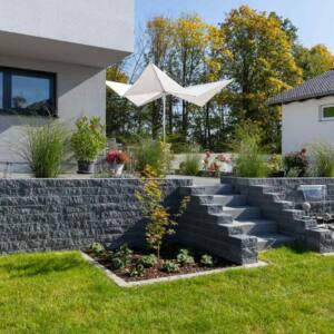 Betonstein Mauer anthrazit