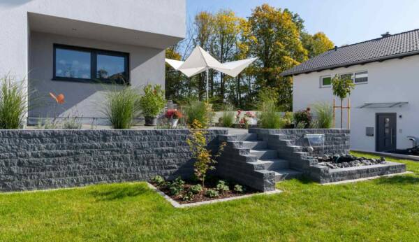 Betonstein Mauer anthrazit