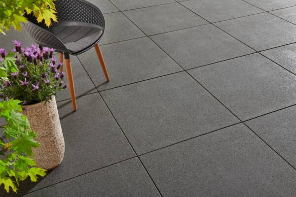 Beton Platte anthrazit